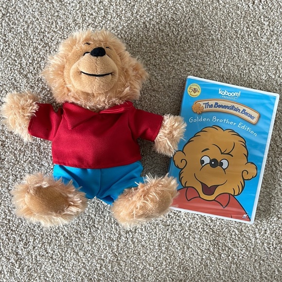 EUC BERENSTAIN Bears Plush Brother Bear NEW DVD Movie Set 50th Anniversary - Picture 1 of 6